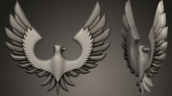 Bird figurines (Eagle STYLIZED, STKB_0026) 3D models for cnc